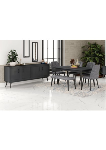 Pita Grey Yemek Odası Takımı