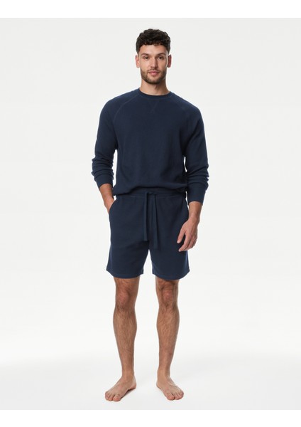 Saf Pamuklu Waffle Şort fiyatları