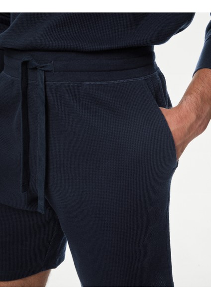 Saf Pamuklu Waffle Şort fırsatları