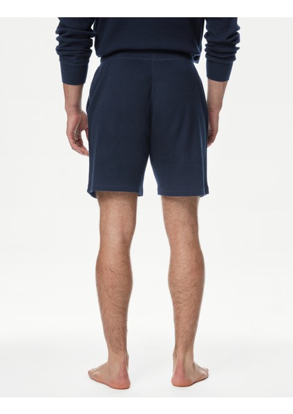 Saf Pamuklu Waffle Şort indirimleri