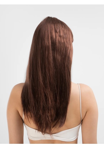 Kahve Renk Uzun Düz Parti Peruğu - Uzun Kahverengi Peruk (5250) fiyatları