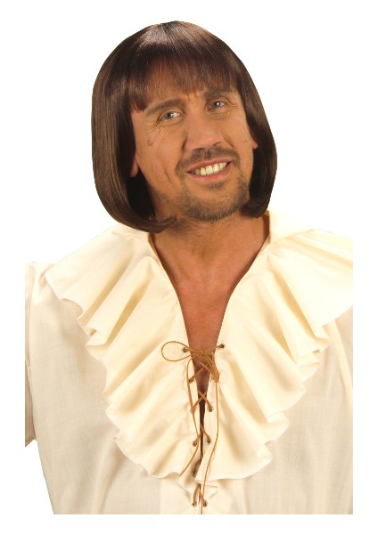 Kahve Renk Erkekler İçin Kısa Ortaçağ Peruğu (5250)