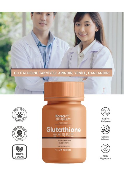 Glutatyon Takviye Edici Gıda 30 Tablet – Antioksidan & Bağışıklık Destekleyici indirimleri