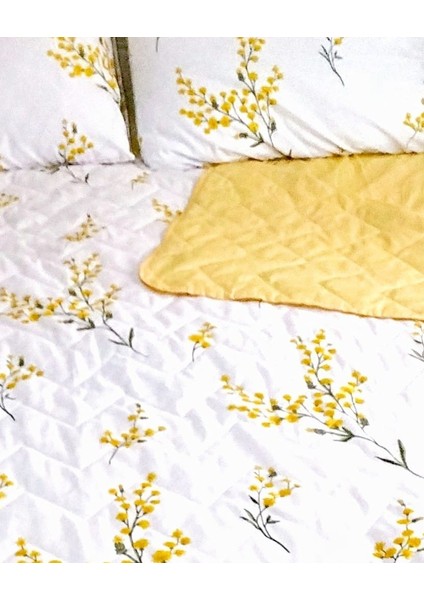 Kapitone Pamuklu Elyaf Dolgulu Çift Kişilik Çift Taraflı Pike Takımı 4 Parça modelleri