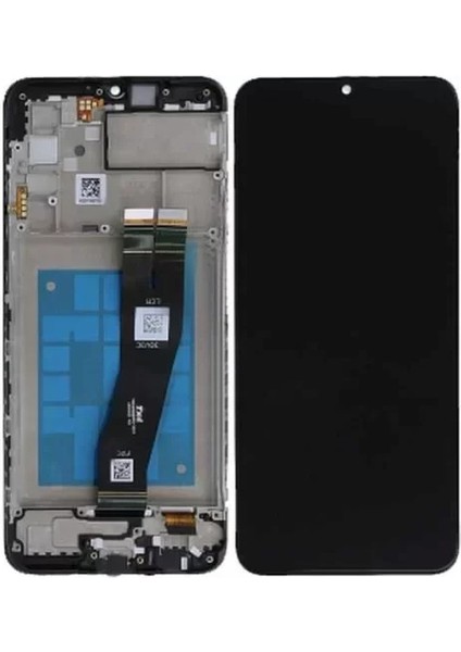 Samsung Uyumlu Galaxy A02S A025F LCD Ekran Dokunmatik Siyah Servis Çıtalı GH81-20118A