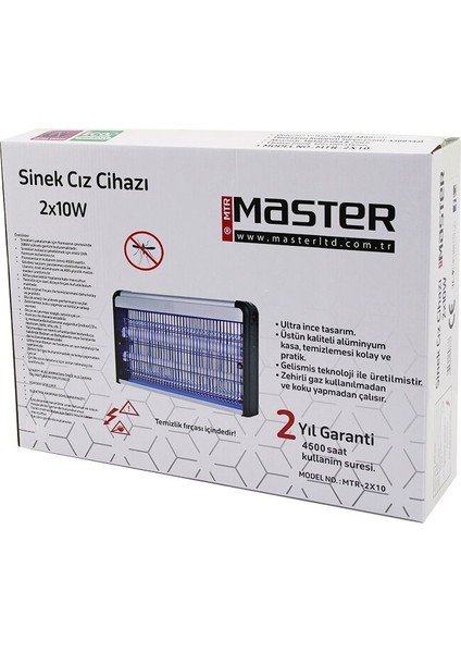 MTR-2X10 LXIK-210 Power Uv - 20W Sinek Öldürücü Cız Cihazı Makine 2X10W LED 8W - 60M2 (5250) fiyatları