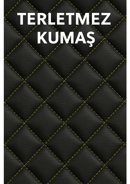 Renault Clio 2 Hb Uyumlu Kumaş Oto Koltuk Minderi Ergonomik Kapitone 2'li Siyah Sarı modelleri