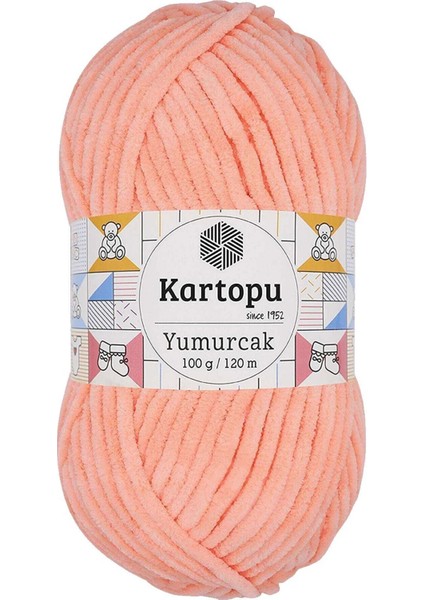 1 Adet Yumurcak Kadife El Örgü Ipi Somon K218