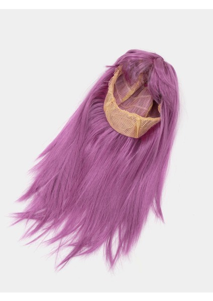 Rose Pembe Renk Düz Kesim Uzun Parti Peruğu Takma Saç (5250) modelleri