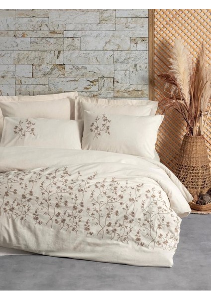 Cotton Box Cotton Keten Çift Kişilik Nevresim Takımı Hemera