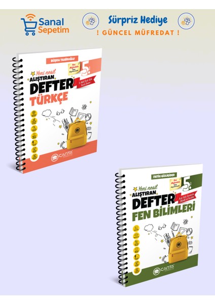 5. Sınıf Türkçe + Fen Bilimleri Alıştıran Defter Set