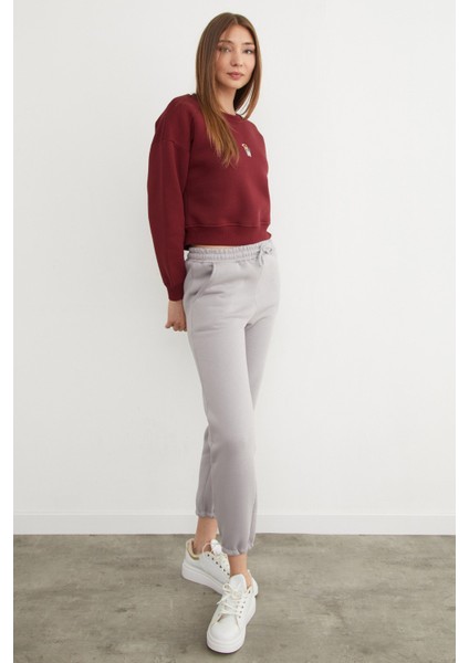 3 Iplik Ayıcık Nakışlı Bisiklet Yaka Sweatshirt fiyatları