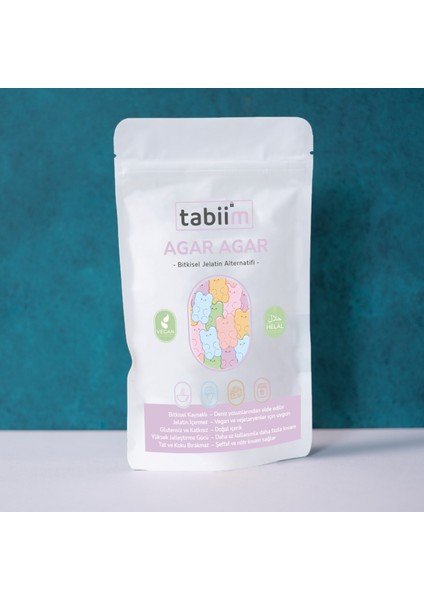 Tabii'm Agar Agar Tozu 250 gr (Bitkisel Jelatin Alternatifi)