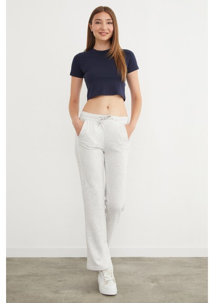 3 Iplik Yanları Şeritli Bağlamalı Eşofman Altı