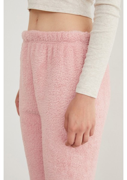 Beli Lastikli Pelüş Pijama Altı