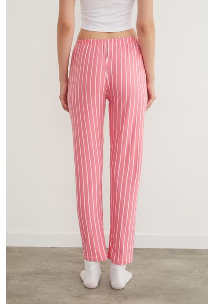 Çizgili Süet Pijama Altı indirimleri