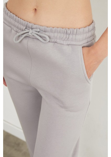 3 Iplik Beli Lastikli Paçası Stoperli Jogger Eşofman Altı