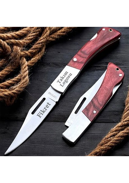 Kişiye Özel Isimli Columbia 003B-21 cm Takım Baskılı Columbia Gül Orta Çakı