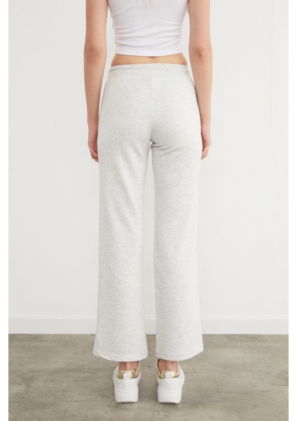 3 Iplik Beli Bağlamalı Palazzo Eşofman Altı