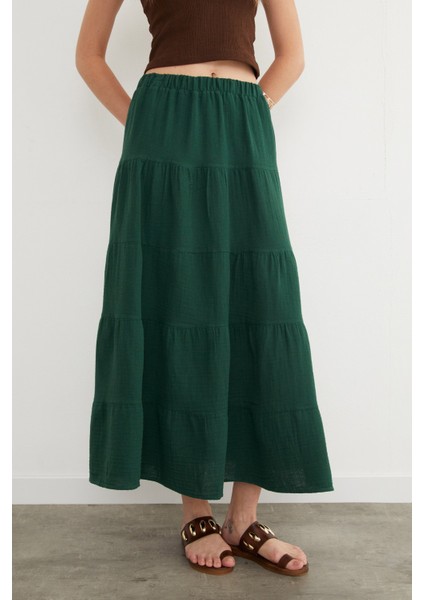 Beli Lastikli Keten Görünümlü Etek fiyatları