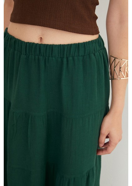 Beli Lastikli Keten Görünümlü Etek indirimleri