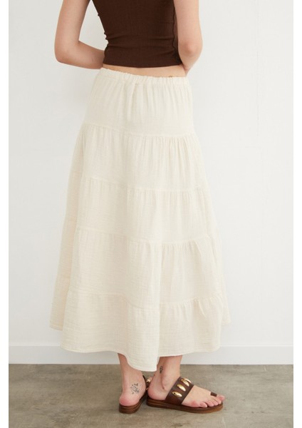 Beli Lastikli Keten Görünümlü Etek indirimleri