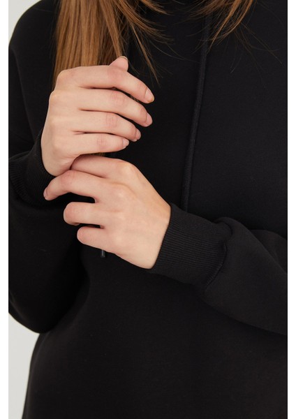 3 Iplik Basic Oversize Kapüşonlu Sweatshirt fırsatları