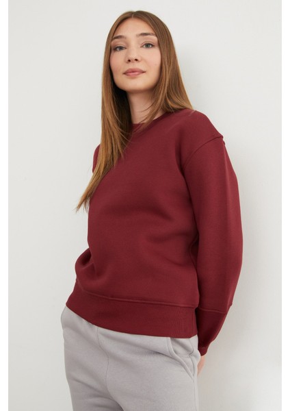 3 Iplik Basic Bisiklet Yaka Sweatshirt modelleri