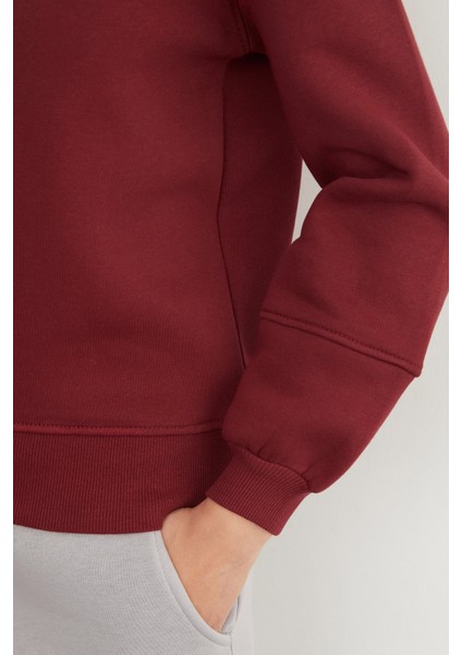 3 Iplik Basic Bisiklet Yaka Sweatshirt fırsatları