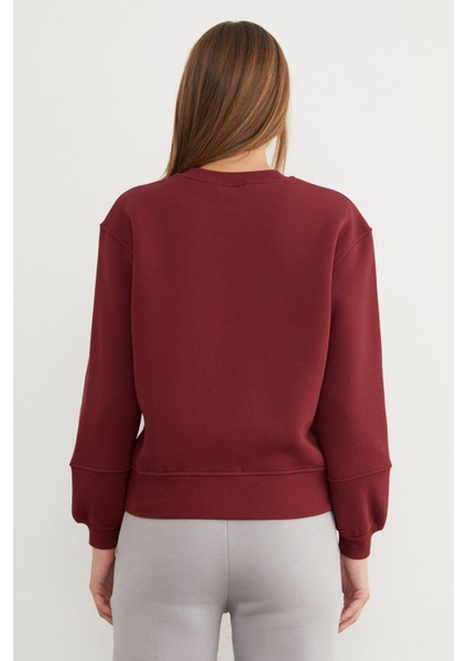 3 Iplik Basic Bisiklet Yaka Sweatshirt