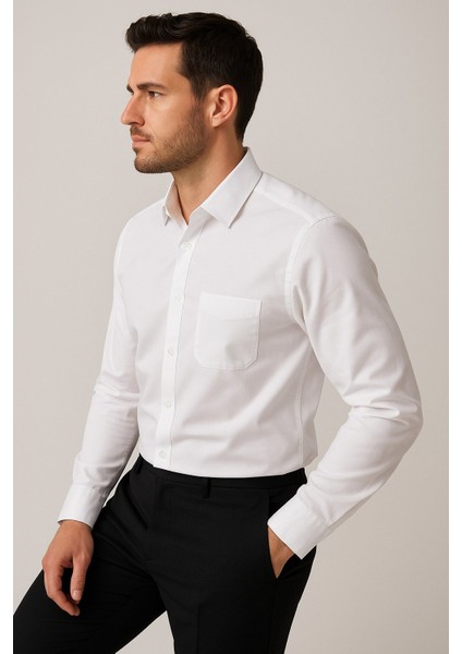 Erkek Saten Klasik Gömlek