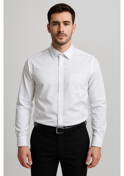 Erkek Uzun Kol Klasik Dakron Gömlek