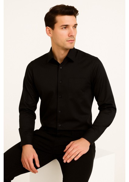 Erkek Saten Klasik Gömlek indirimleri