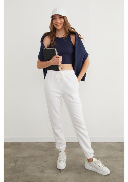3 Iplik Beli Bağlamalı Jogger Eşofman Altı