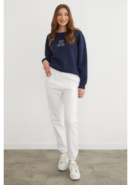 3 Iplik Beli Bağlamalı Jogger Eşofman Altı