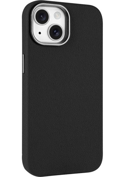 iPhone 15 Kılıf Magsafe Destekli Premium Pu Deri Kapak Royal Case/adora