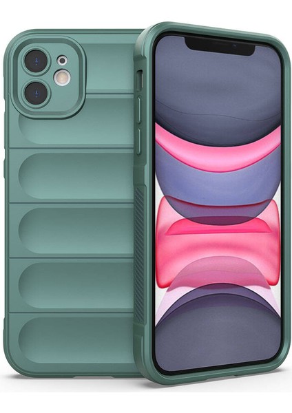 Iphone 11 Kılıf Içi Kadife Dolgulu Dalga Tutma Haznelli Premium Tpu Silikon Kapak Ryc/etnik