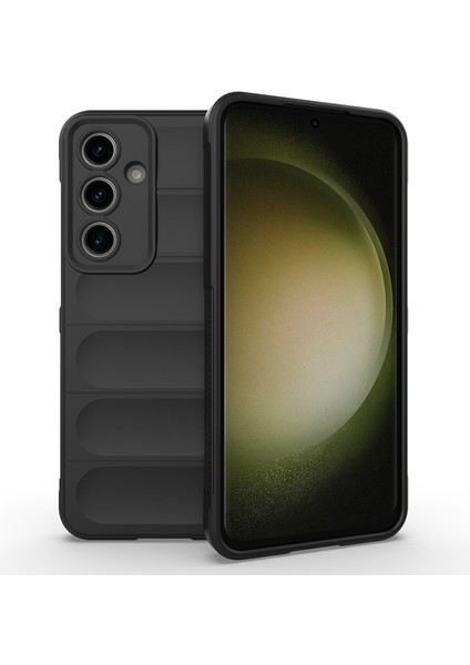 Galaxy S24 Fe Kılıf Içi Kadife Dolgulu Dalga Tutma Haznelli Premium Tpu Silikon Kapak Ryc/etnik