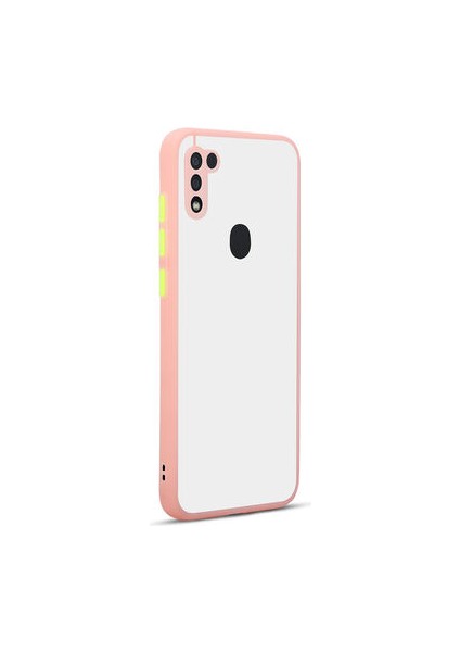 Samsung Galaxy M11 Kılıf Arkası Buğulu Kenarları Renkli Sert Premium Silikon Kapak Rcv/hux
