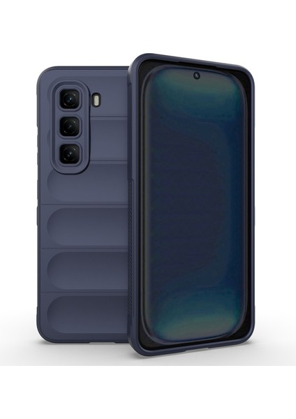 Infinix Hot 50 4g Kılıf Içi Kadife Dolgulu Dalga Tutma Haznelli Premium Tpu Silikon Kapak Ryc/etnik