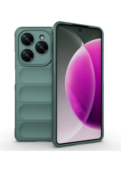 Tecno Spark 20 Pro 4g Kılıf Içi Kadife Dolgulu Dalga Tutma Haznelli Premium Tpu Silikon Kapak Ryc/etnik