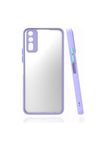 Vivo Y11S Kılıf Arkası Buğulu Kenarları Renkli Sert Premium Silikon Kapak Rcv/hux