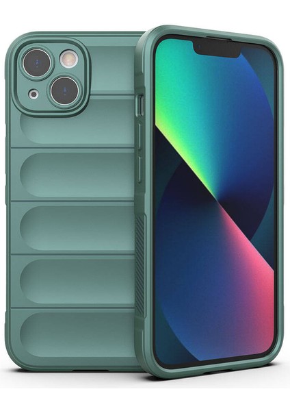 Iphone 13 Kılıf Içi Kadife Dolgulu Dalga Tutma Haznelli Premium Tpu Silikon Kapak Ryc/etnik