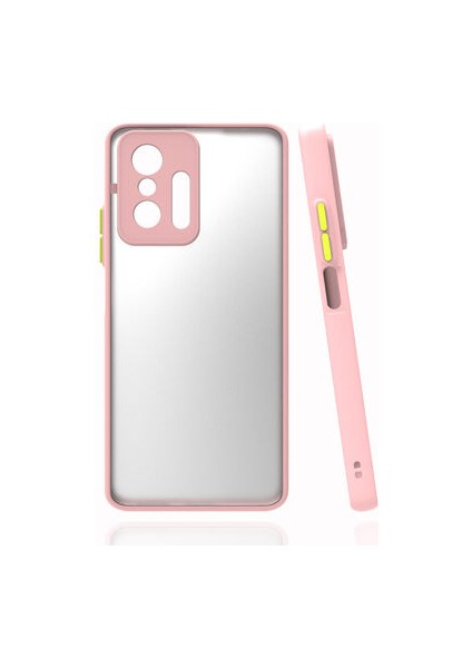 Xiaomi Mi 11T 5g Kılıf Arkası Buğulu Kenarları Renkli Sert Premium Silikon Kapak Rcv/hux