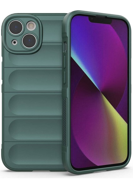 Iphone 14 Kılıf Içi Kadife Dolgulu Dalga Tutma Haznelli Premium Tpu Silikon Kapak Ryc/etnik