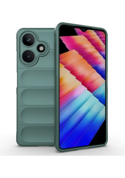 Infinix Hot 30 Kılıf Içi Kadife Dolgulu Dalga Tutma Haznelli Premium Tpu Silikon Kapak Ryc/etnik