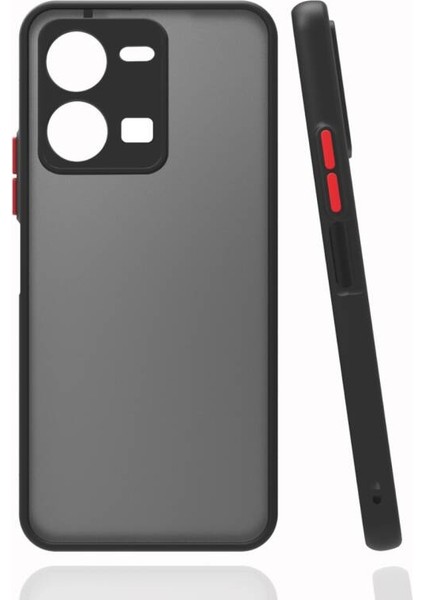 Vivo Y35 Kılıf Arkası Buğulu Kenarları Renkli Sert Premium Silikon Kapak Rcv/hux