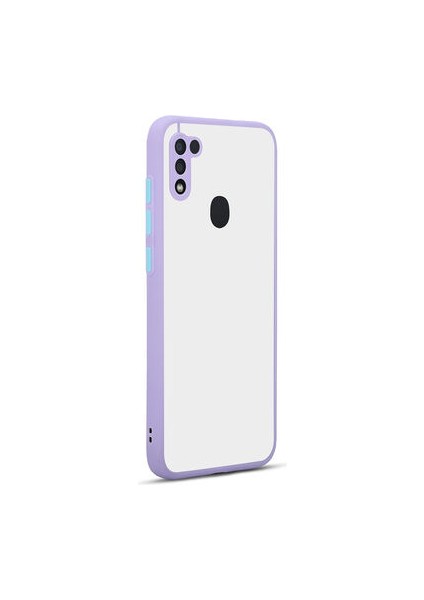 Samsung Galaxy M11 Kılıf Arkası Buğulu Kenarları Renkli Sert Premium Silikon Kapak Rcv/hux