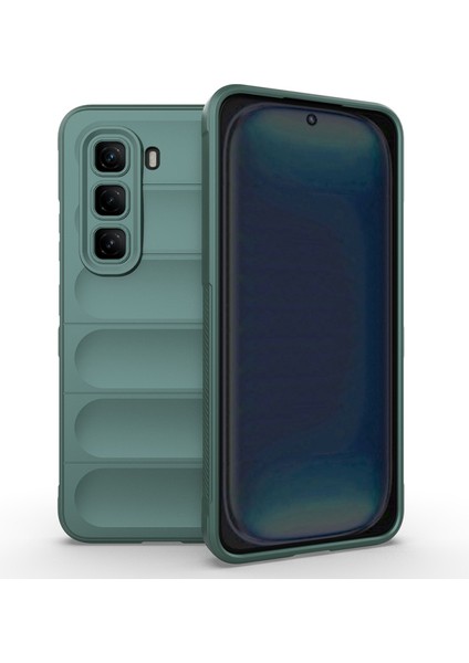 Infinix Hot 50 4g Kılıf Içi Kadife Dolgulu Dalga Tutma Haznelli Premium Tpu Silikon Kapak Ryc/etnik