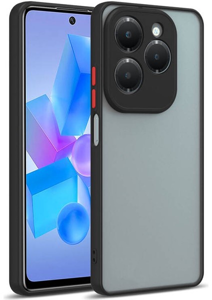 Infinix Hot 40I Kılıf Arkası Buğulu Kenarları Renkli Sert Premium Silikon Kapak Rcv/hux